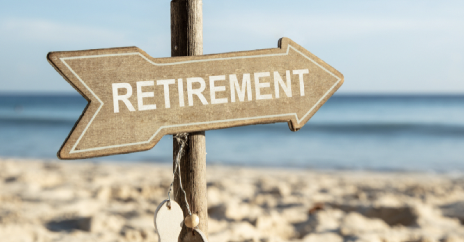 A sign pointing towards retirement